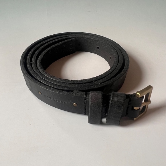 AllSaints Genuine Leather Belt Black Textured Studded Size Medium Made in Italy main image 16